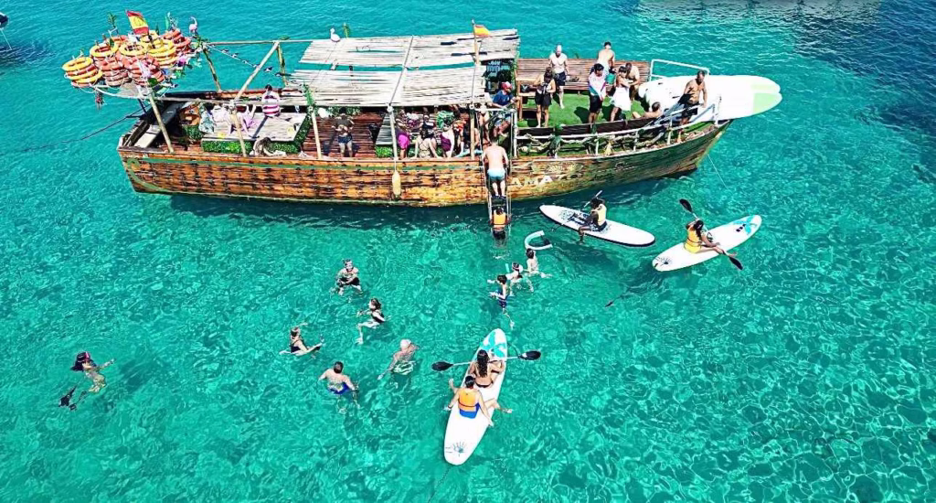 Sea Caves and coves Exploring and Paddle SUP & Snorkelling Boat tour 